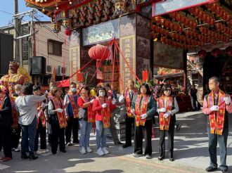 113年1月14日六興宮參加嘉邑聖興宮牌樓竣工揭匾大典